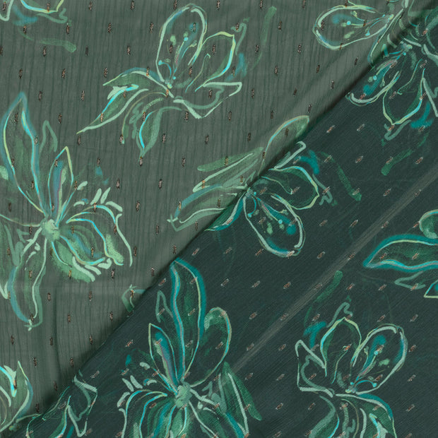 Chiffon fabrik Glitter digital bedruckt 