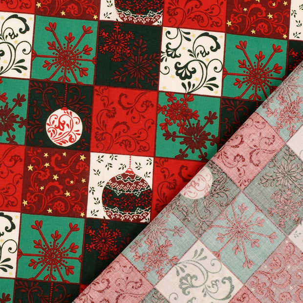 CO Popeline fabrik Patchwork bedruckt 