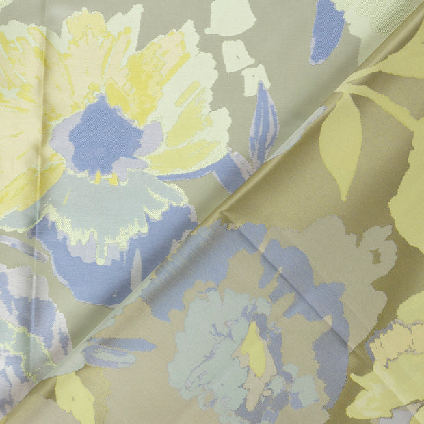 Jacquard tissu fleurs fil teint 