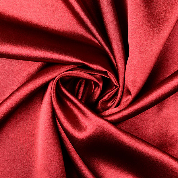 Satin fabrik Bordeauxrot 