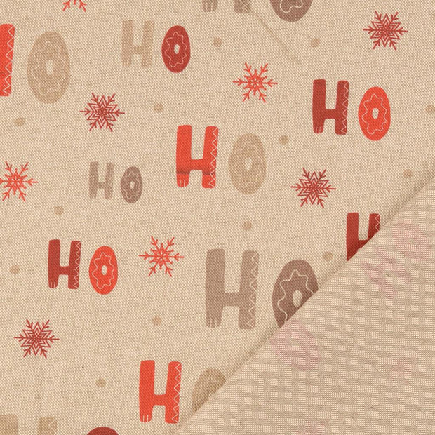 Half Panama fabric Christmas printed 