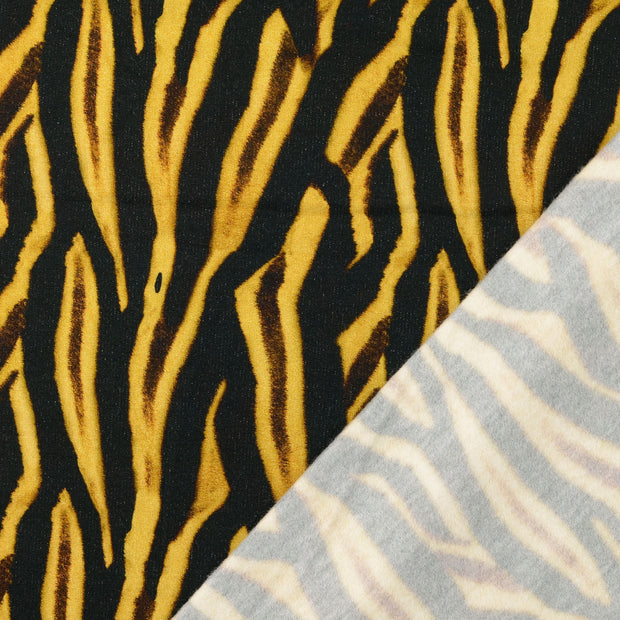 French Terry fabric beige digital printed 