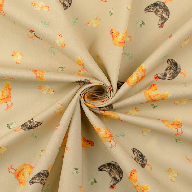 cretonne fabric beige 