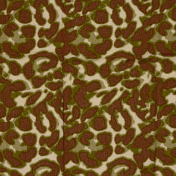 Satin fabric Khaki Green matte 