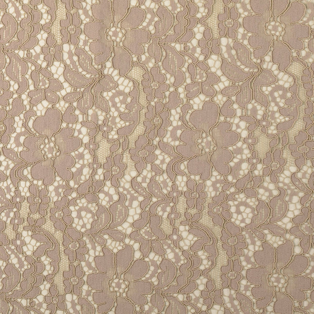Lace fabric Flowers Beige
