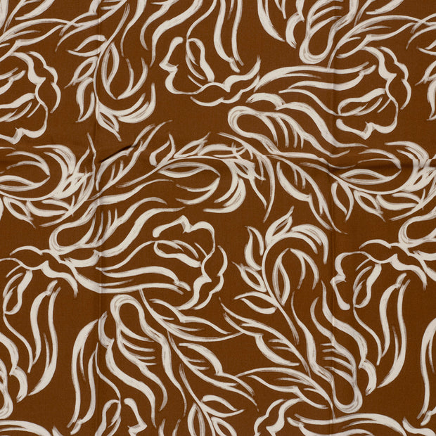 Viscose Twill fabric Brown matte 