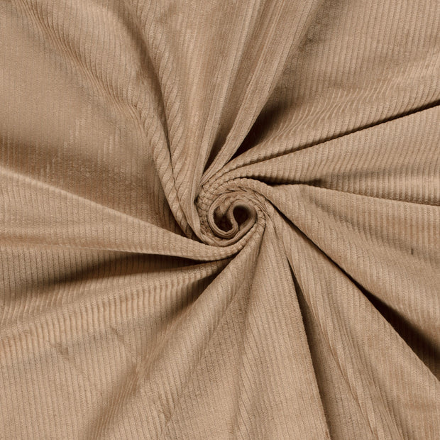 Velours Côtelé Stretch 6w tissu Camel 