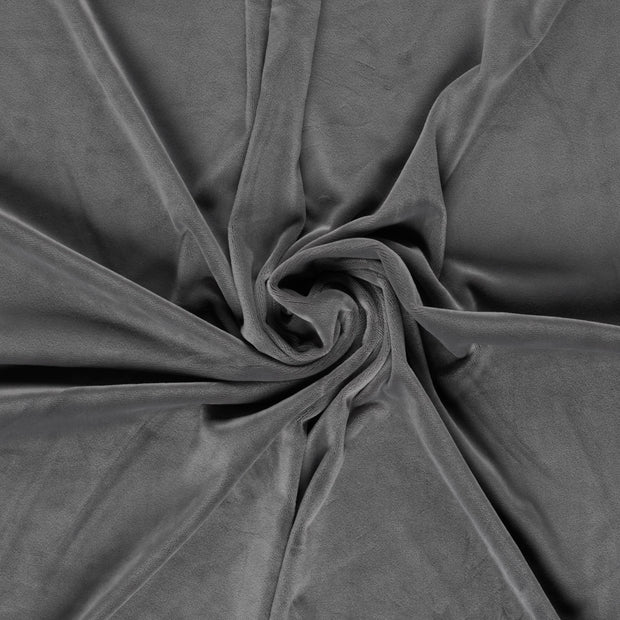 Supersoft Velvet fabrik Dunkelgrau 