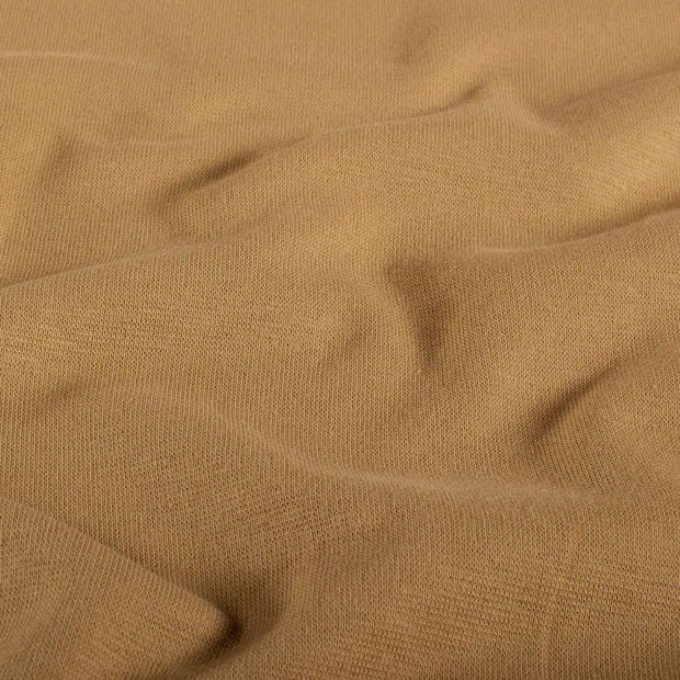 Bord Cote GOTS bio tissu Unicolore Camel