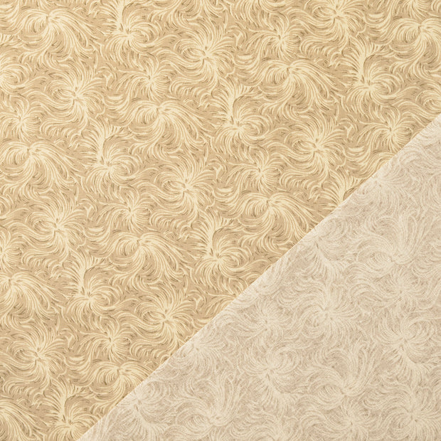 Popeline de Coton tissu Beige 