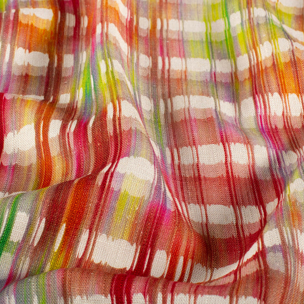 Viscose Lin Chaine et Trame tissu Abstrait Blanc