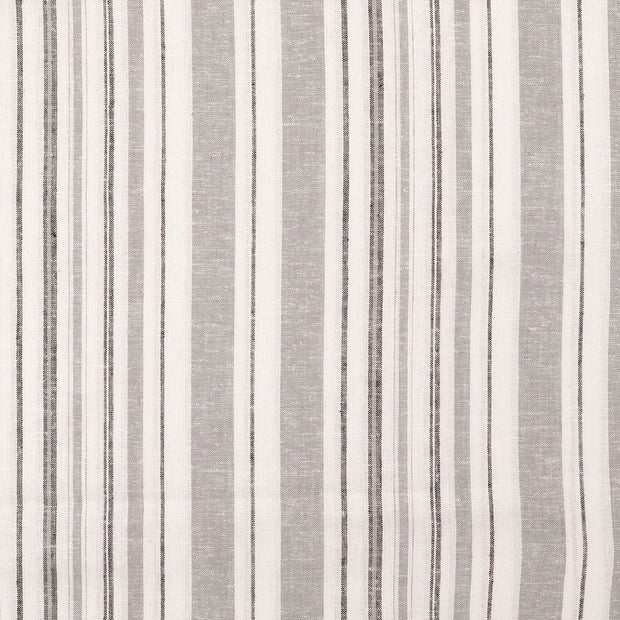 Linen fabric Stripes grey