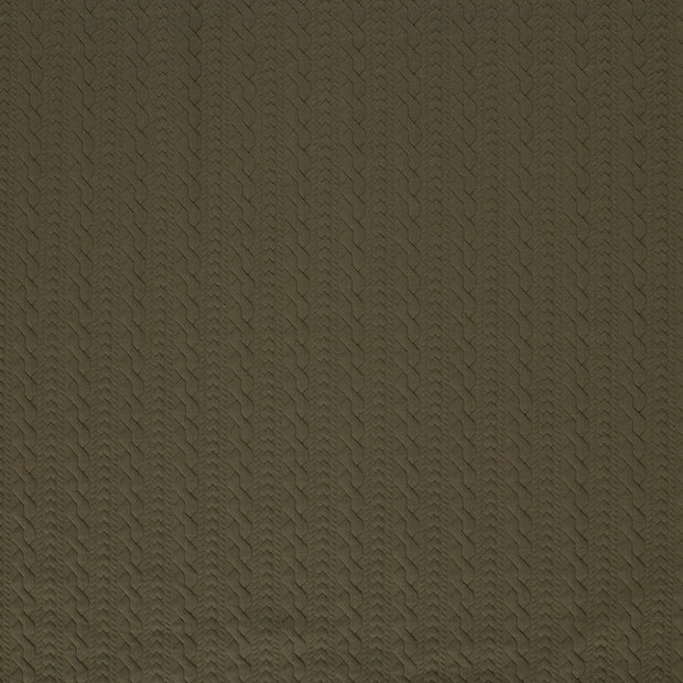Heavy Knit fabric Khaki Green matte 