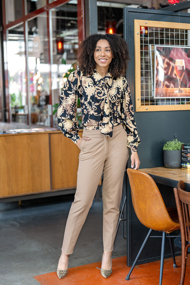 Viscose Twill fabrik Abstrakt Kamel