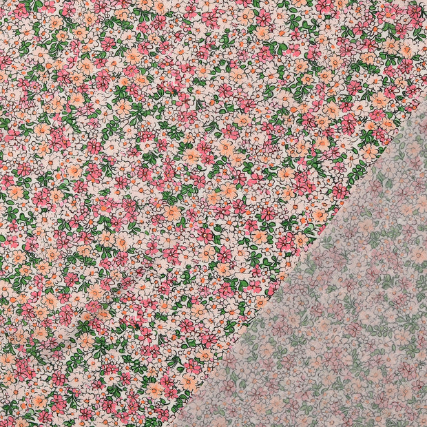 Voile tissu Rose imprimé numérique 