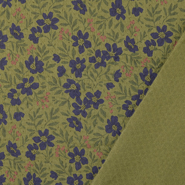  tissu Vert Olive imprimé 