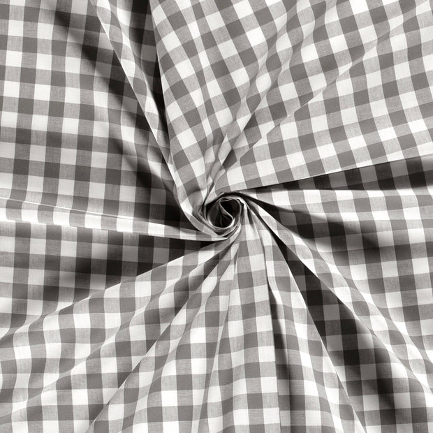Cotton Poplin fabric Dark Grey yarn dyed 