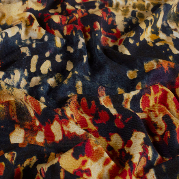 Viscose Vortex Jersey fabric Abstract Red