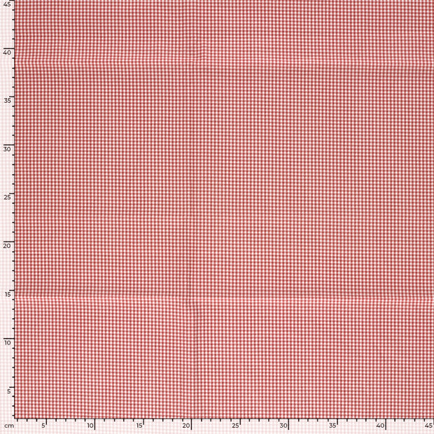 Cretonne fabric Checks Pink
