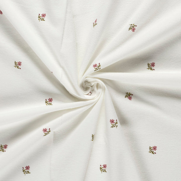 Flanelle tissu Blanc cassé imprimé 