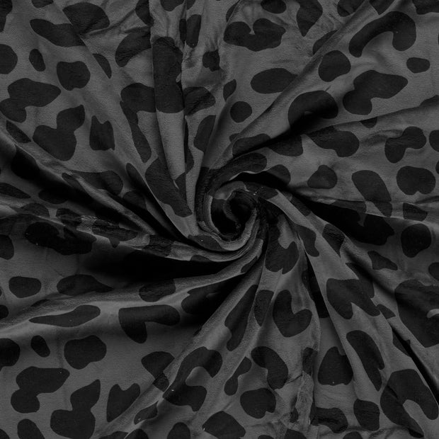 Nicky velours fabric Dark Grey 