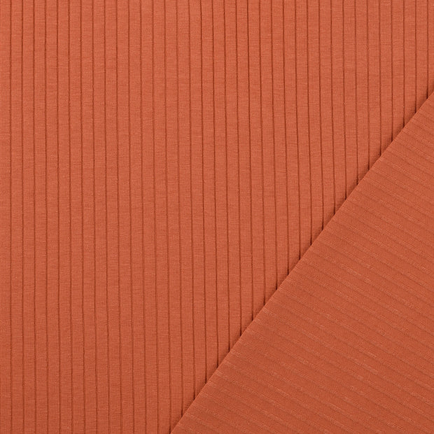 Rib Jersey fabric Brique 