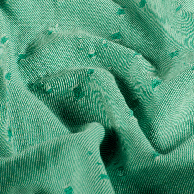 Denim fabric Unicolour Green