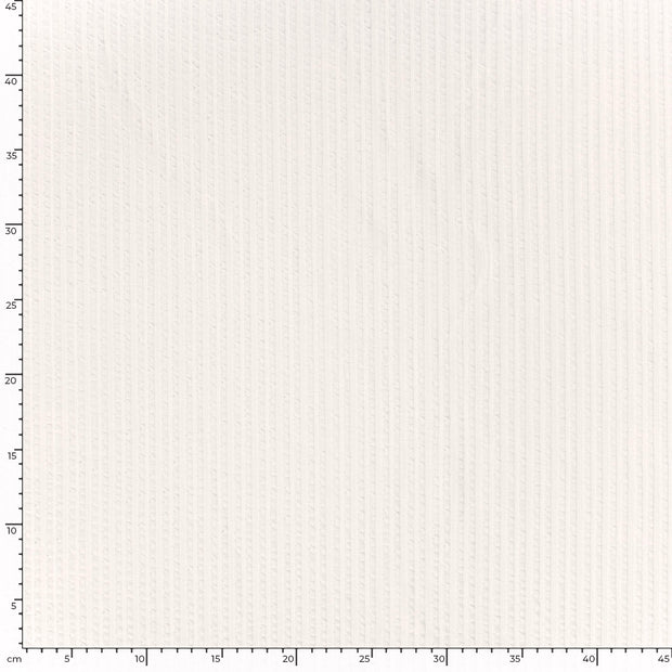 Rib Jacquard fabric Unicolour Off White