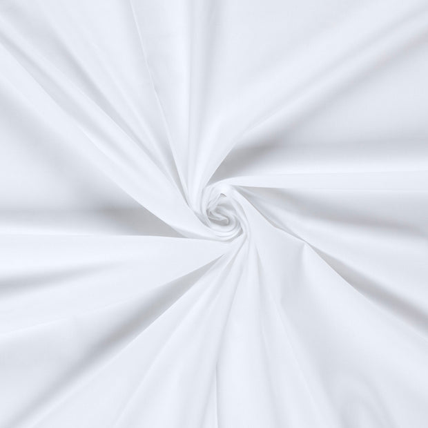 Popeline de Coton Extensible tissu Blanc optique 