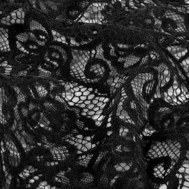 Chenille fabric Unicolour Black