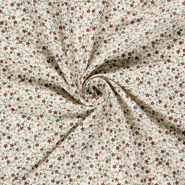 Double gaze tissu Blanc cassé imprimé 