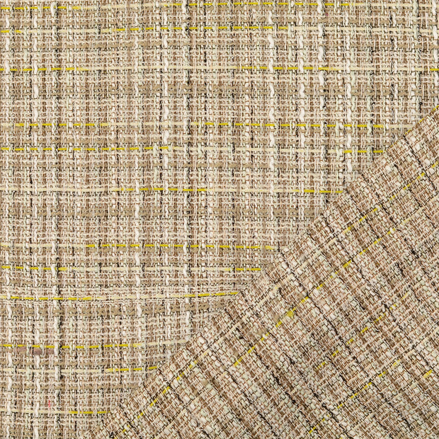 Bouclé tissu multicolore fil teint 