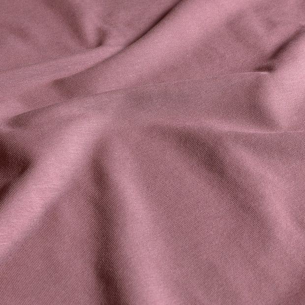 Jersey de Coton GOTS tissu Unicolore Mauve