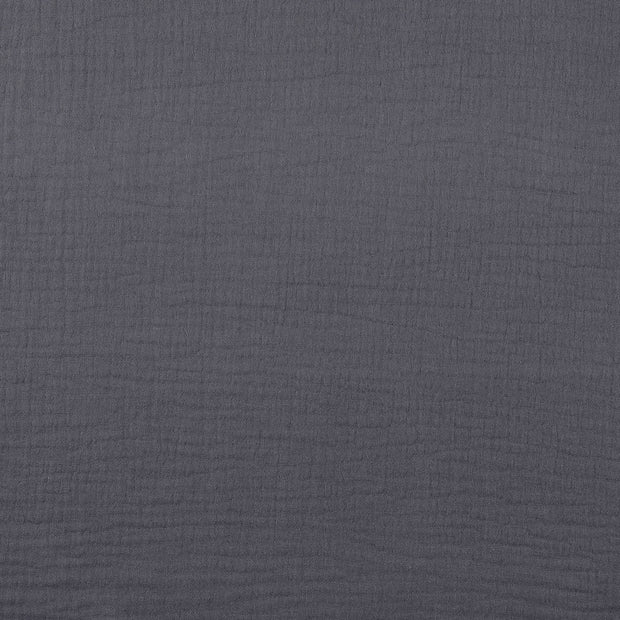 double gaze tissu Unicolore Gris foncé