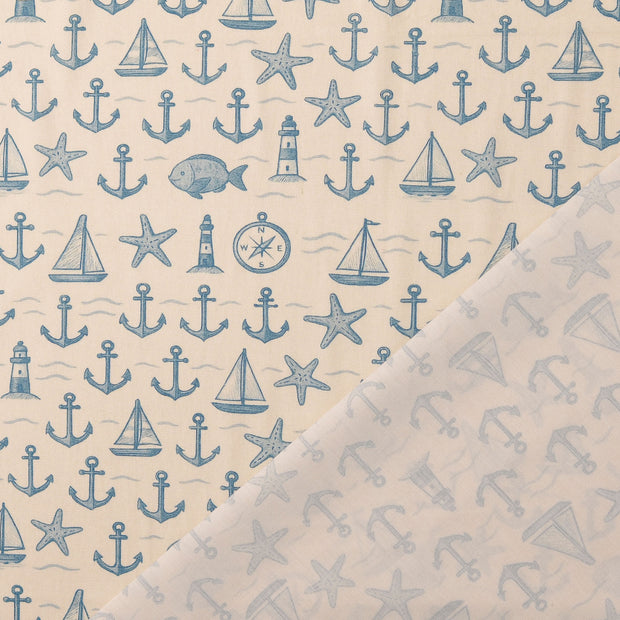Cotton Poplin fabric Beige 