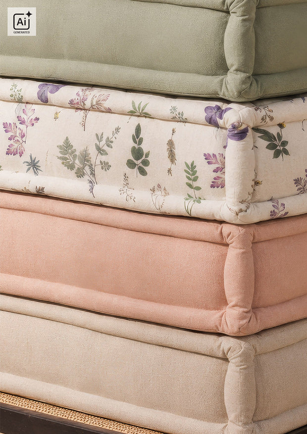 Panama tissu Feuilles Beige