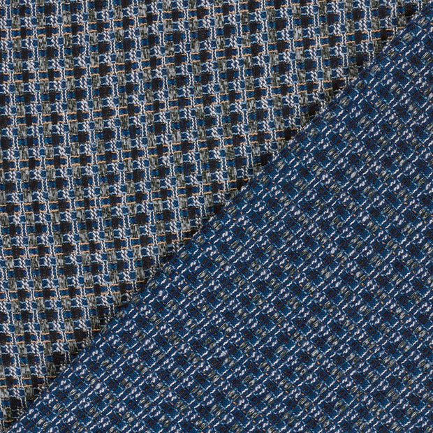 Bouclé tissu Carreaux fil teint 