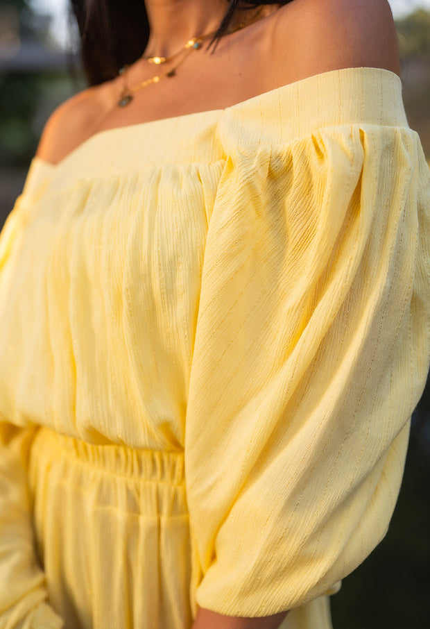 Crêpe tissu Unicolore Jaune