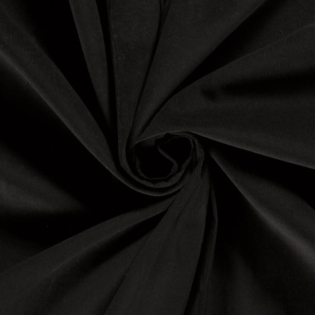 Velours Côtelé bébé 21w tissu Unicolore Noir