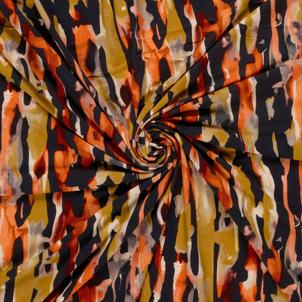Viscose Vortex Jersey fabrik Ziegel bedruckt 