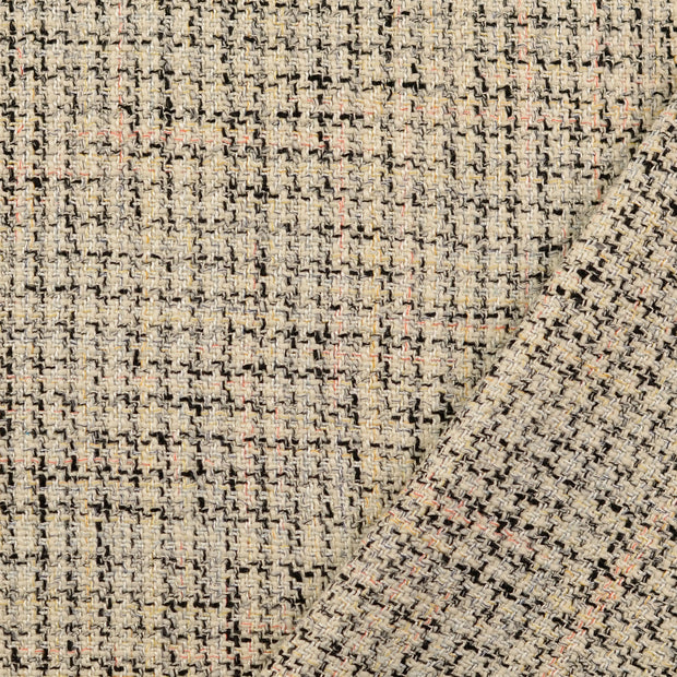 CO Boucle fabrik Wollweiß garngefärbt 