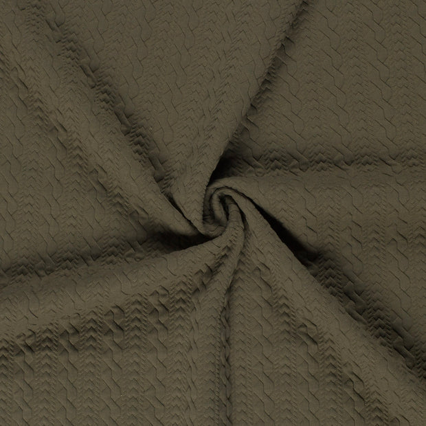 Heavy Knit fabric Khaki Green 