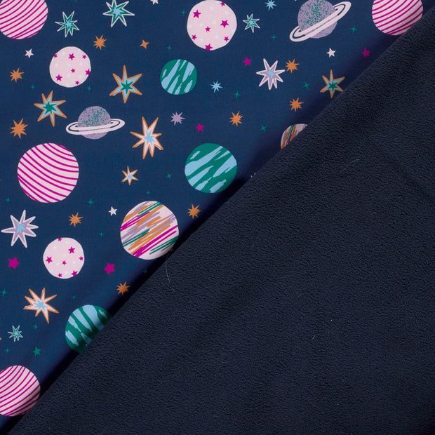 Softshell fabric Space digital printed 