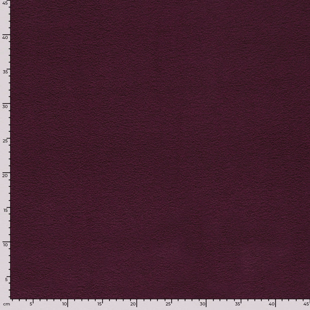 Fleece fabrik Melange Aubergine