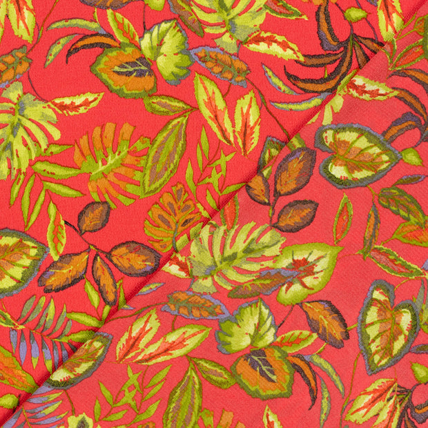 Polyester Bubble tissu Feuilles imprimé 
