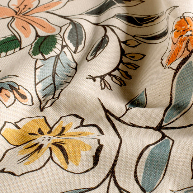 Panama fabrik Blumen Beige