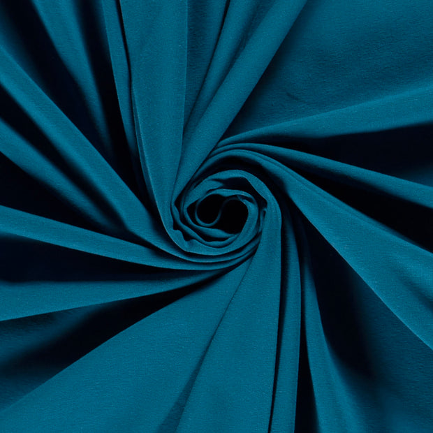 Jersey fabric Unicolour Peacock Blue