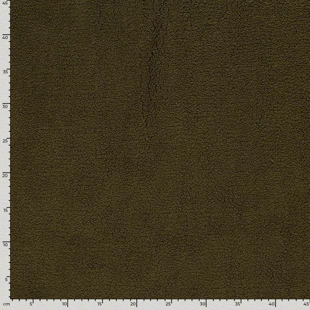 Fleece fabric Unicolour Taupe Grey