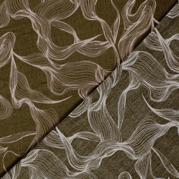 Borken Crepe fabric Abstract printed 