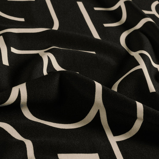 Milano tissu Abstrait Noir